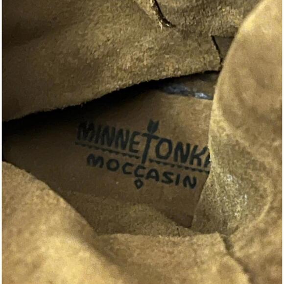 Minnetonka Tall Studded Strap Boots 1642 Brown Leather Women's Size 7 - Picture 9 of 9